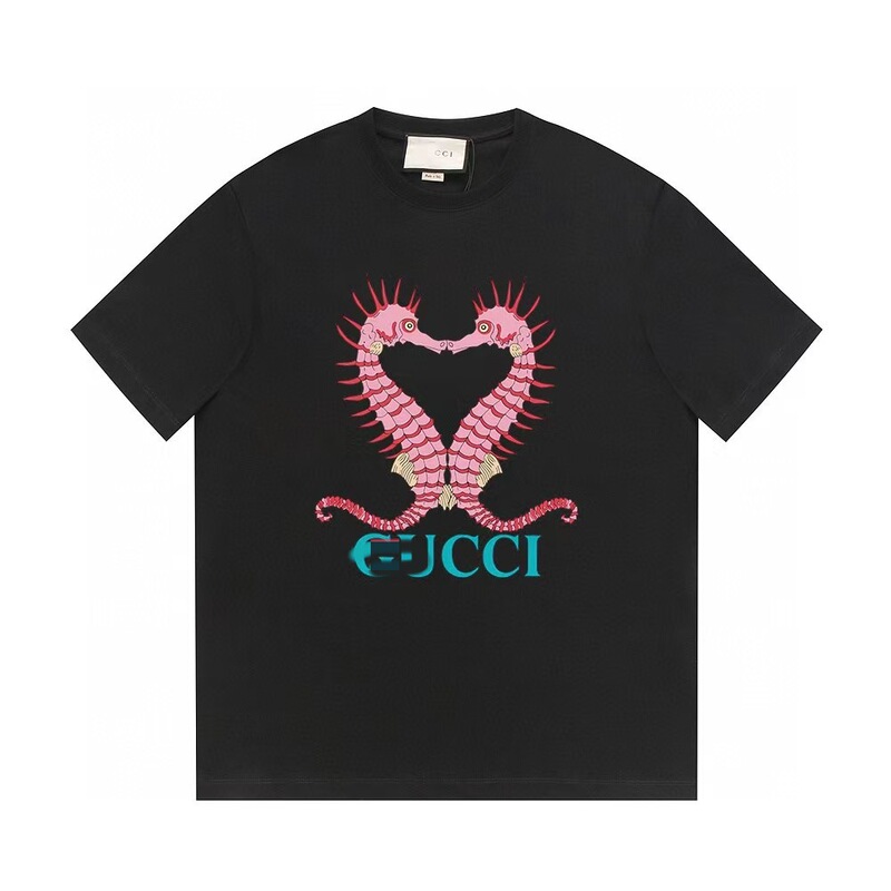 G's ヨーロッパ版半袖夏トレンドブランド古家プリントTシャツレタートップトレンドルーズ半袖TシャツカップルT|undefined