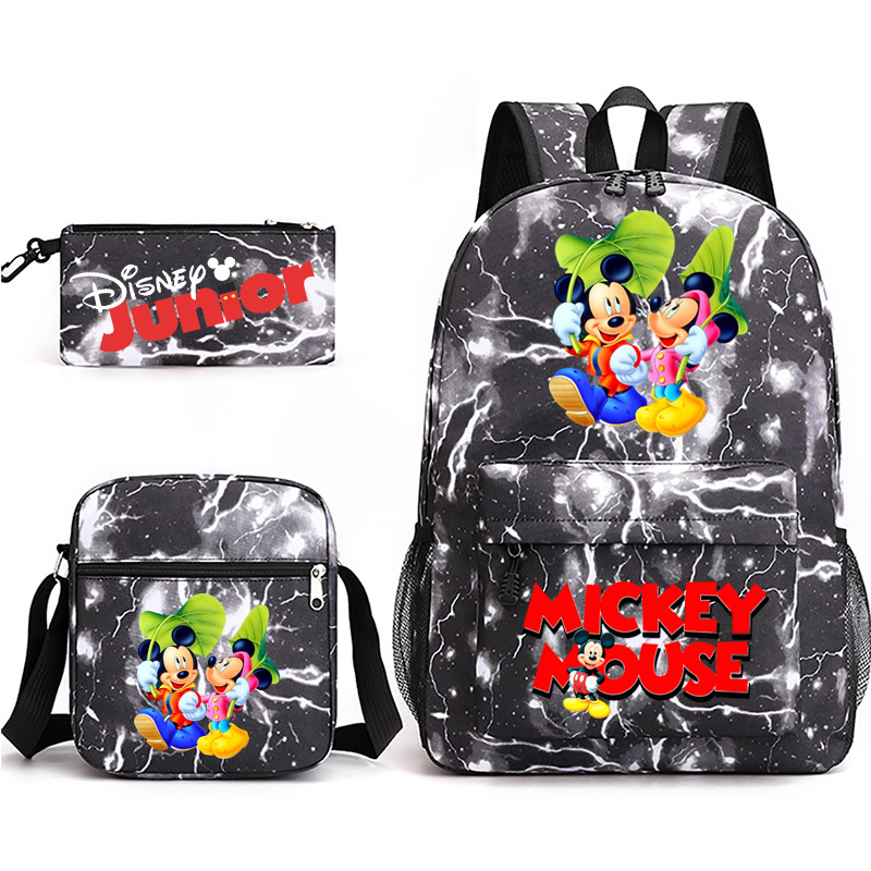 3-pieza portátil traje para niñas estudiantes universitarios niños mochila de lona Mickey/ratón 2022