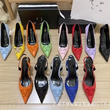 外贸VR美人头女王系列7.0cm高跟凉鞋单鞋高版本牛皮漆皮厂家直销