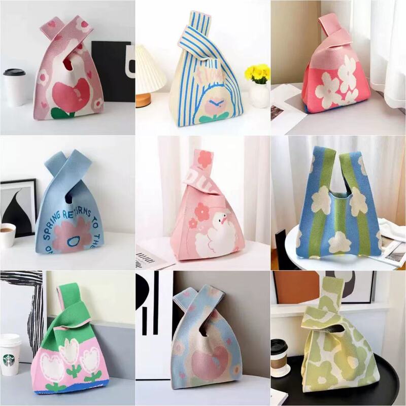 Hot-Selling New Knit Handbag, Sweet Gift Souvenir, Flower Series Knit Bag, Versatile Commuter Holiday Bag Hot-Selling New Knit Handbag, Sweet Gift Souvenir, Flower Series Knit Bag, Versatile Commuter Holiday Bag