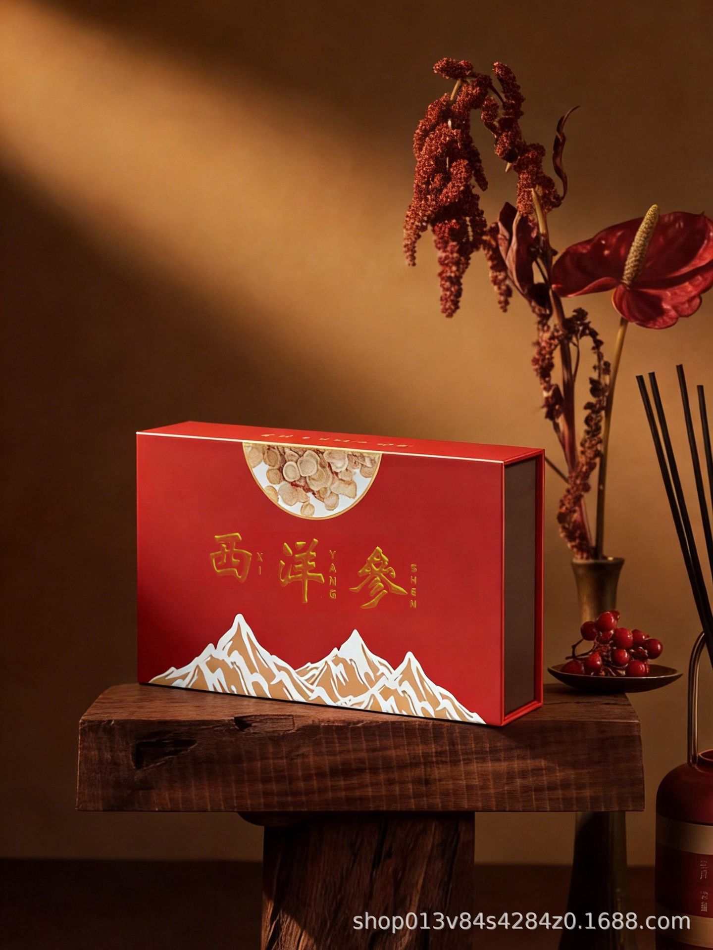 American Ginseng Slices 6mm Large Slices 90g Gift Box Jilin Changbai Mountain New Year Gift for Elders overview