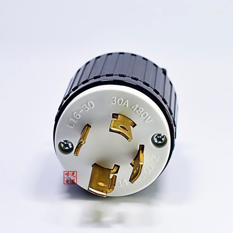 LK-6434 美标防松插头 L16-30P 30A 480V电机插头半导体美标插头