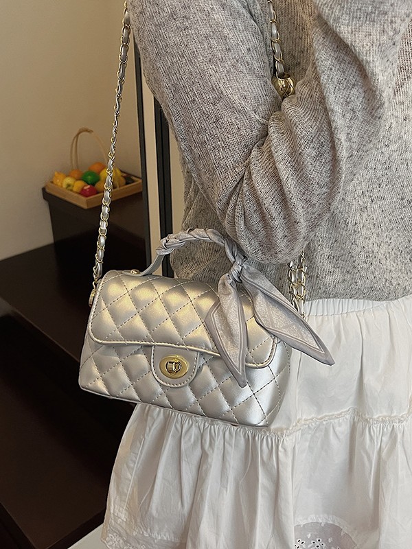 Bolso de mujer 2025 nuevo este año popular bolso de mano cuadrado de moda alta cadena de diamante bolso de hombro