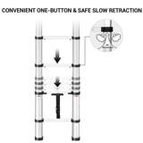 Один -то, что медленно бросает традиционную телескопическую лестницу алюминиевый сплав сгущенной прямой, портативная лестница с подъемной лестницей Лестница Домашняя лестница