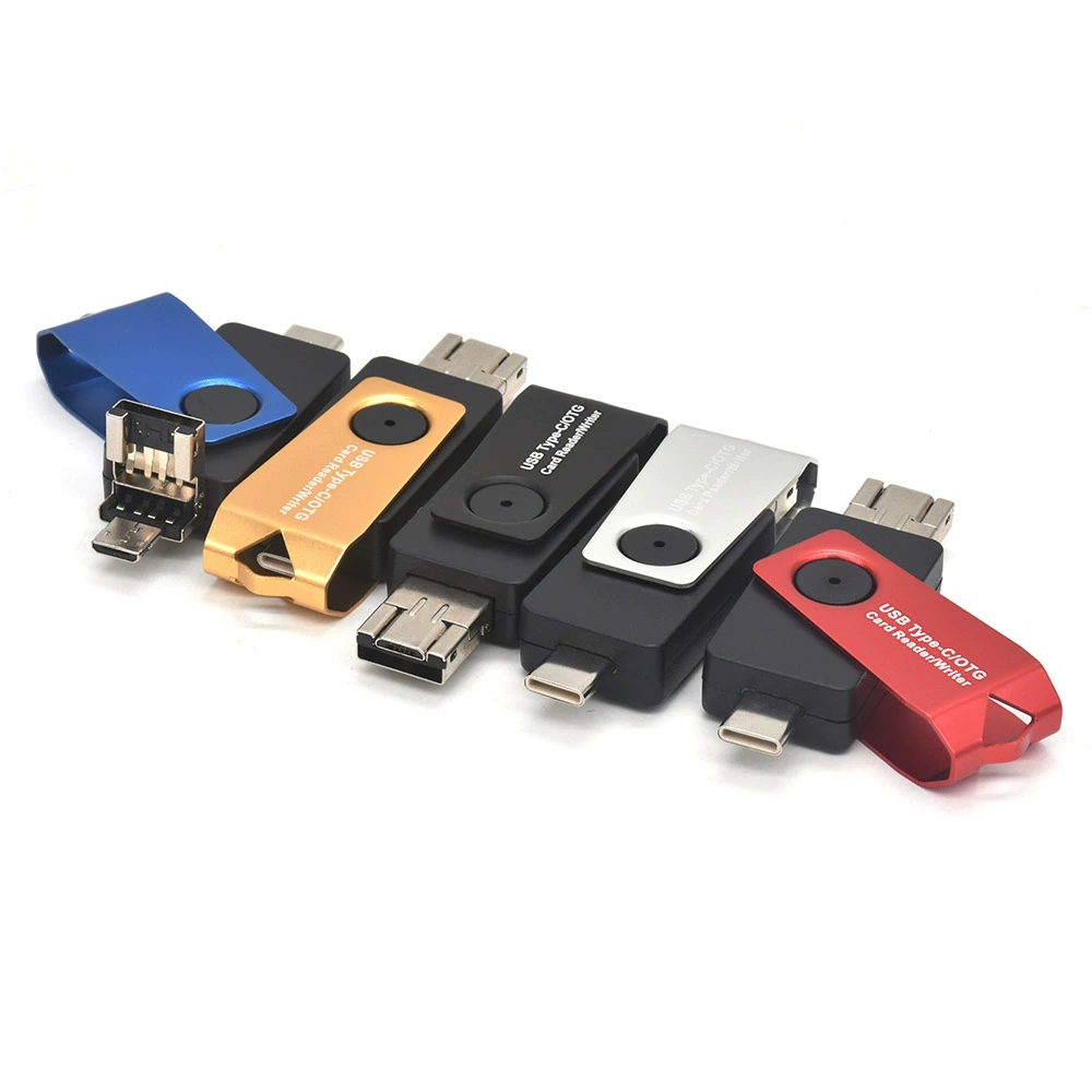 DM-HC46 тройной один Micro+Type-C+USB 2.0 считыватель TF-карт для Android телефона и компьютера универсальный
