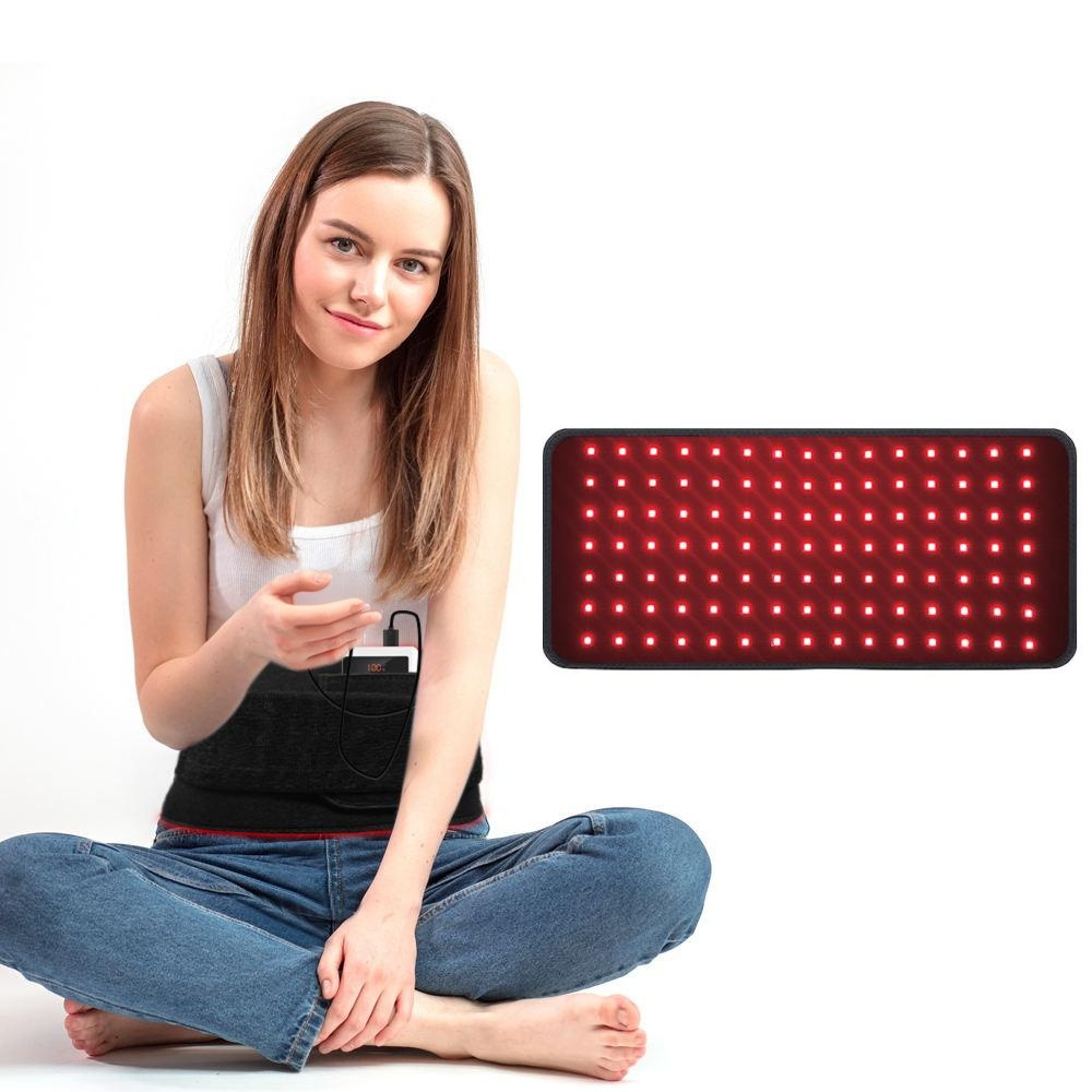 Çapraz Sınır Kırmızı Işık Bel Kemeri 120 LED Ev Tipi LED Geniş Diyot Lambaları Çok Fonksiyonlu Bel Koruma Kemeri Kırmızı Işık Isıtmalı Terapi Bel Kemeri