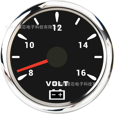 12V/24V Colorful Backlight Pointer – automobile instrument - cx6143-black-plate-silver-cover-8-16v