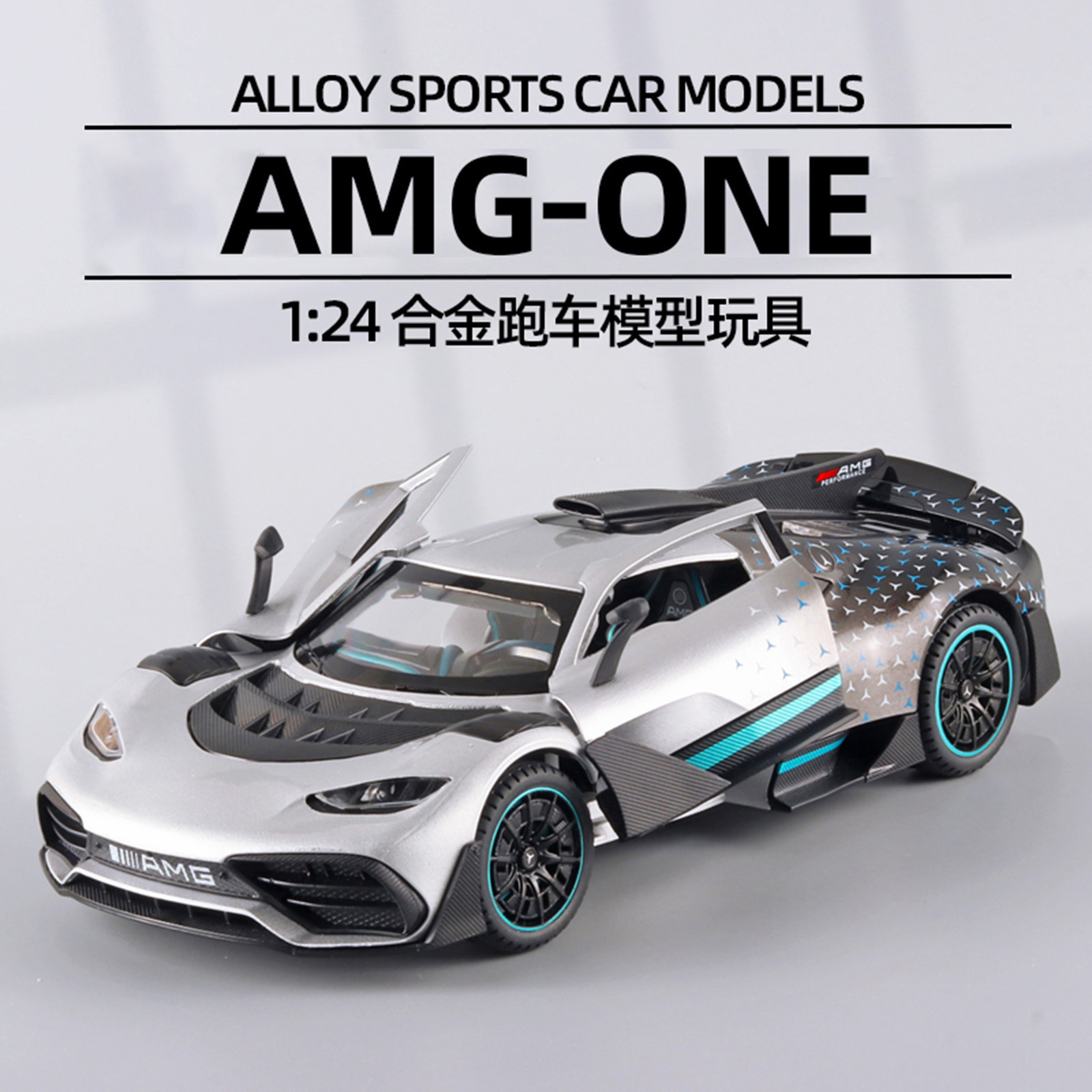 1:24 Ben ONE Street Car Edition Return Power Sound Light Alloy Modelo Decoración de coche Niños Niños Juguetes Recomendación en vivo