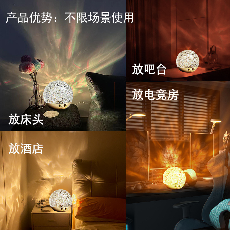 新中国風水波紋小夜灯雰囲気灯室内led電気スタンドクリスマスプレゼントusbベッドヘッドランプ中山照明|undefined