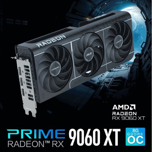 Compatible with Asus Prime Radeon ™   Rx 9060 Xt O8Gb Gddr6 Brand New Genuine Product with Warranty.