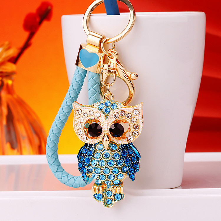 Cute Artistic Color Block Metal Inlay Rhinestones Women's Keychain display picture 4