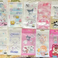 Пенал-пакет (Sanrio) — 6 пластиковых запечатанных сумок, набор разных персонажей, размер шариковой ручки