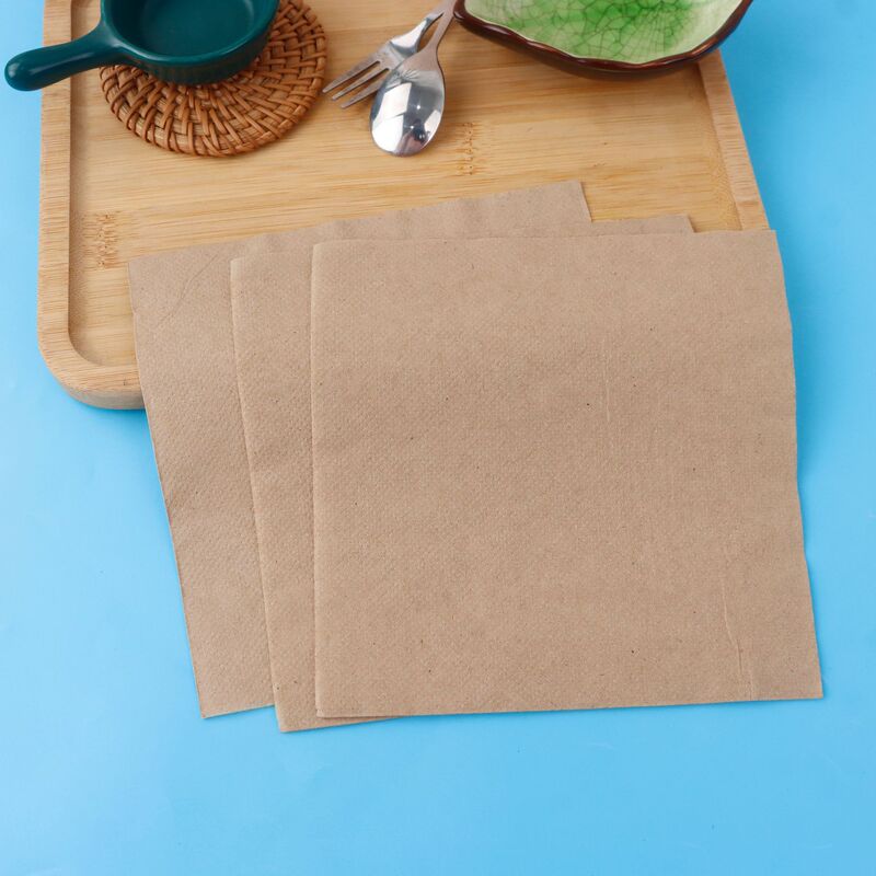 Natural Color Recyclable Eco-Friendly Napkins 1/ 60% off Layer, Can Be Printed with Custom Logo for Promotion Natural Color Recyclable Eco-Friendly Napkins 1/ 60% off Layer, Can Be Printed with Custom Logo for Promotion