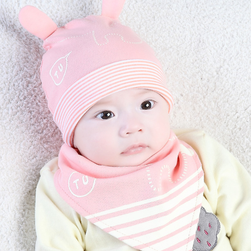 Oferta especial de liquidación otoño niños de dibujos animados sombrero de tela de algodón sombrero infantil saliva toalla gato sombrero triángulo toalla traje 5204