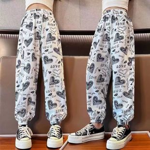 Girls' Summer Pants Children's Mosquito-Proof Pants for Summer Casual Long Pants for Older Girls Summer Jogger 2025 New Thin Style