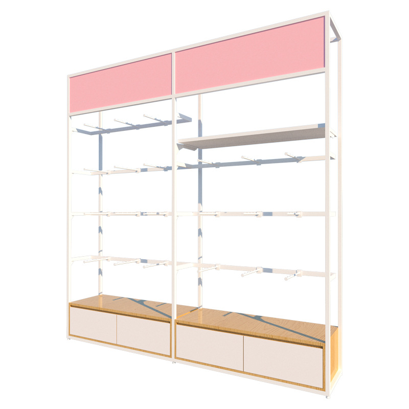 Tienda de ropa pantalla rack tienda pared sujetador pijamas calcetines estante de exhibición gabinete ropa interior estante de la ropa interior