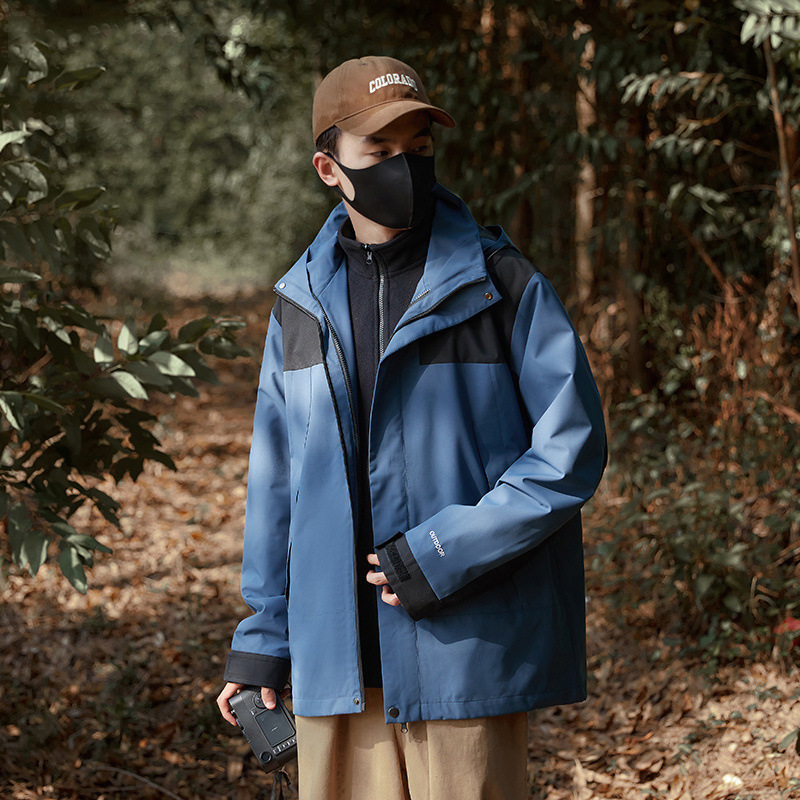 Chaqueta de Montaña Impermeable y Cortavientos 3 en 1 Desmontable, Estilo Unisex, Nueva Colección 2025