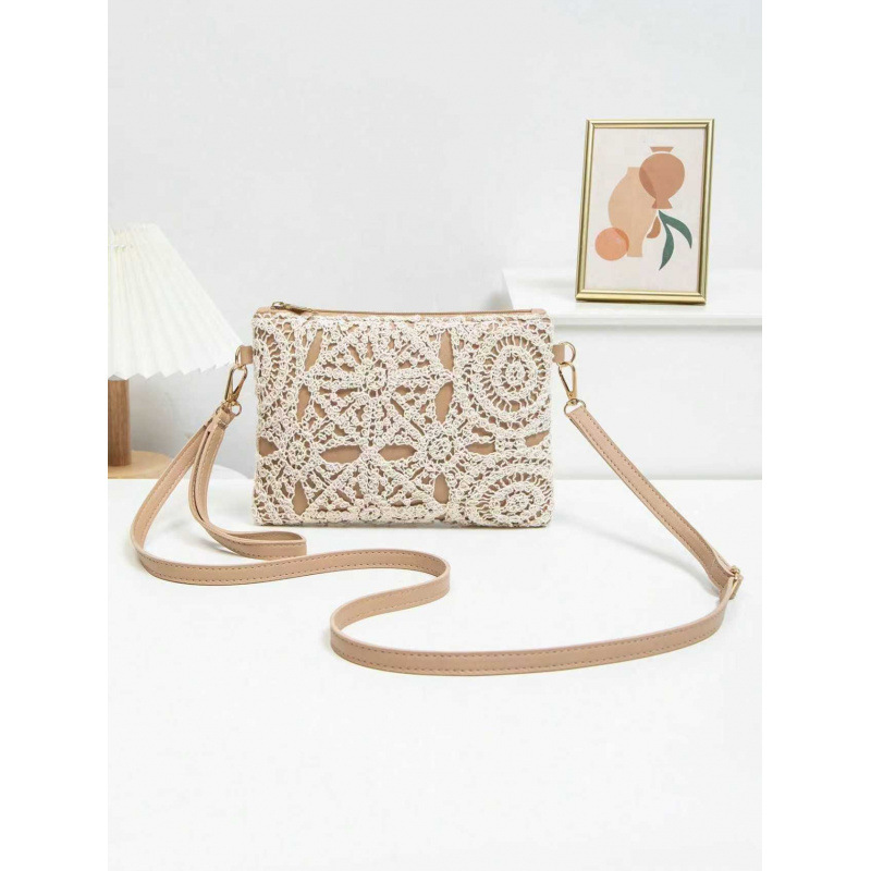 2025 nueva moda hueco flores bolsas de mano de estilo casual bolsas de lujo ligeras cotidianas ventas directas de fábrica