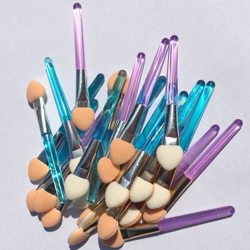 Directo de fábrica 5,5 CM sola cabeza de sombra de ojos palillo de la piel blanca de dos colores de látex de algodón sombra de ojos palo herramientas de belleza