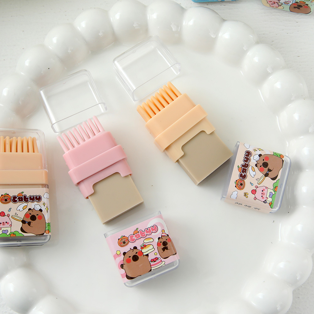 Borrador de rodillos de Kapibala Eliminación de virutas creativa Limpieza de material de oficina de aprendizaje creativo para estudiantes de primaria