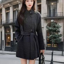 爆款女装高端立领双面羊绒大衣女2025新款秋冬时尚毛呢外套气质