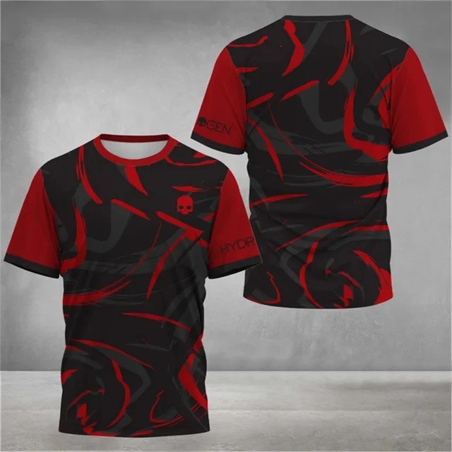 Deportes para hombres malla transpirable suelta camiseta de manga corta venta directa de fábrica moda 3D impresión digital spot