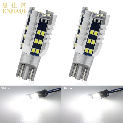 Car LED reversing light T10 T15 2016 30SMD W16W CSP decoding running light taillight aluminum parts (Tail light) - white-t15