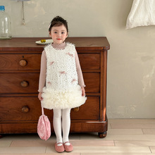 【清仓款】维木童装女童冬装儿童连衣裙2024冬季新款儿童加厚背心