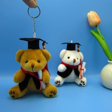 毕业熊挂件毛绒玩具博士帽泰迪熊毕业季小熊挂饰博士熊公仔钥匙扣