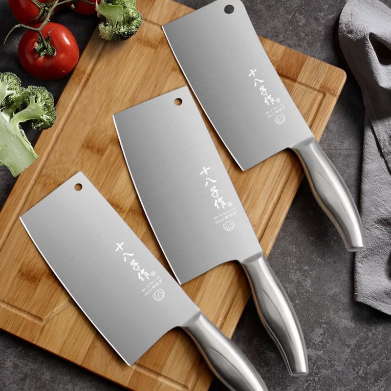 ✅Нож для нарезки мяса и домашней кухни из нержавеющей стали, комплект острых ножей для резки костей, овощей, кухонный нож