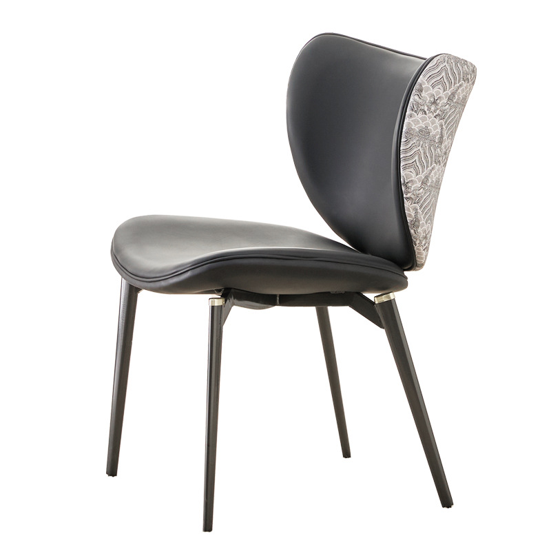 Silla de comedor minimalista italiana diseñadora de silla de ocio de lujo nórdica moderna silla de respaldo simple silla de negociación