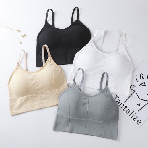 Women's seamless underwear wrapped chest card card beautiful back suspender bottoming inner wear tube top girl sports vest cross-border wholesale