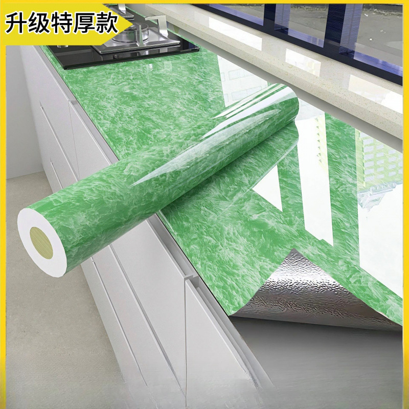 厚みのあるキッチン防水および耐油ステッカー耐火性および耐高温性引き出しキャビネットストーブ改修防湿デスクトップ壁紙|undefined