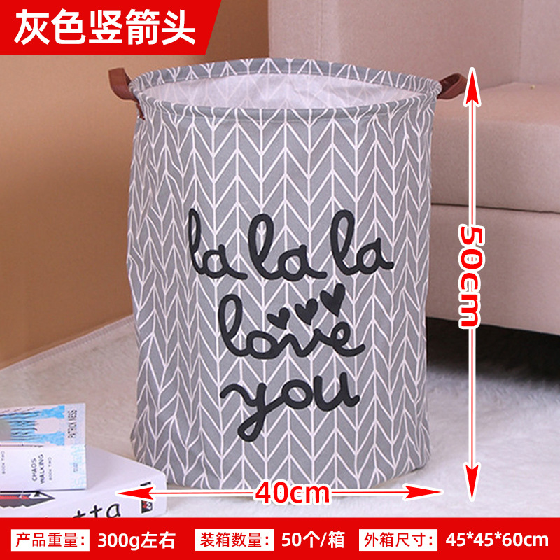 Posta gratuita casera gran cartón plegable tela algodón y lino juguetes caseros almacenamiento barril