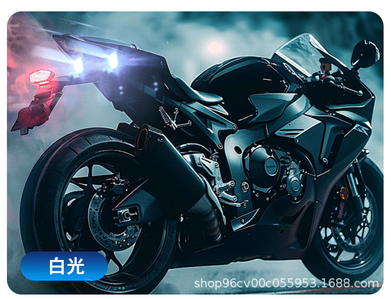 Wireless Remote Control Motorcycle Car Universal Eight-Color Warning Light