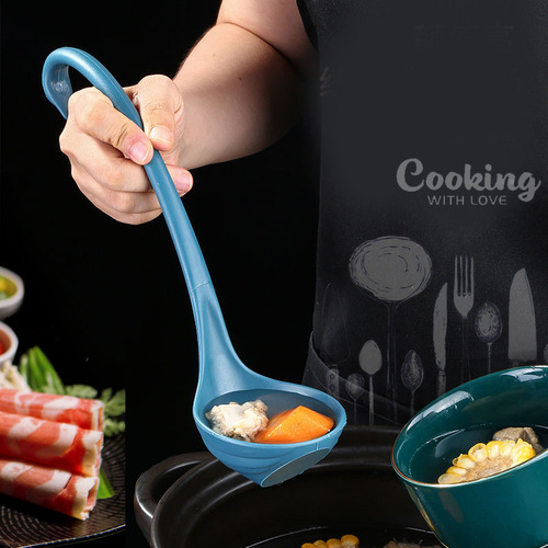 Manufacturer wholesale cross-border standing Japanese style creative anti-fall soup swan spoon wheat straw household long handle large spoon