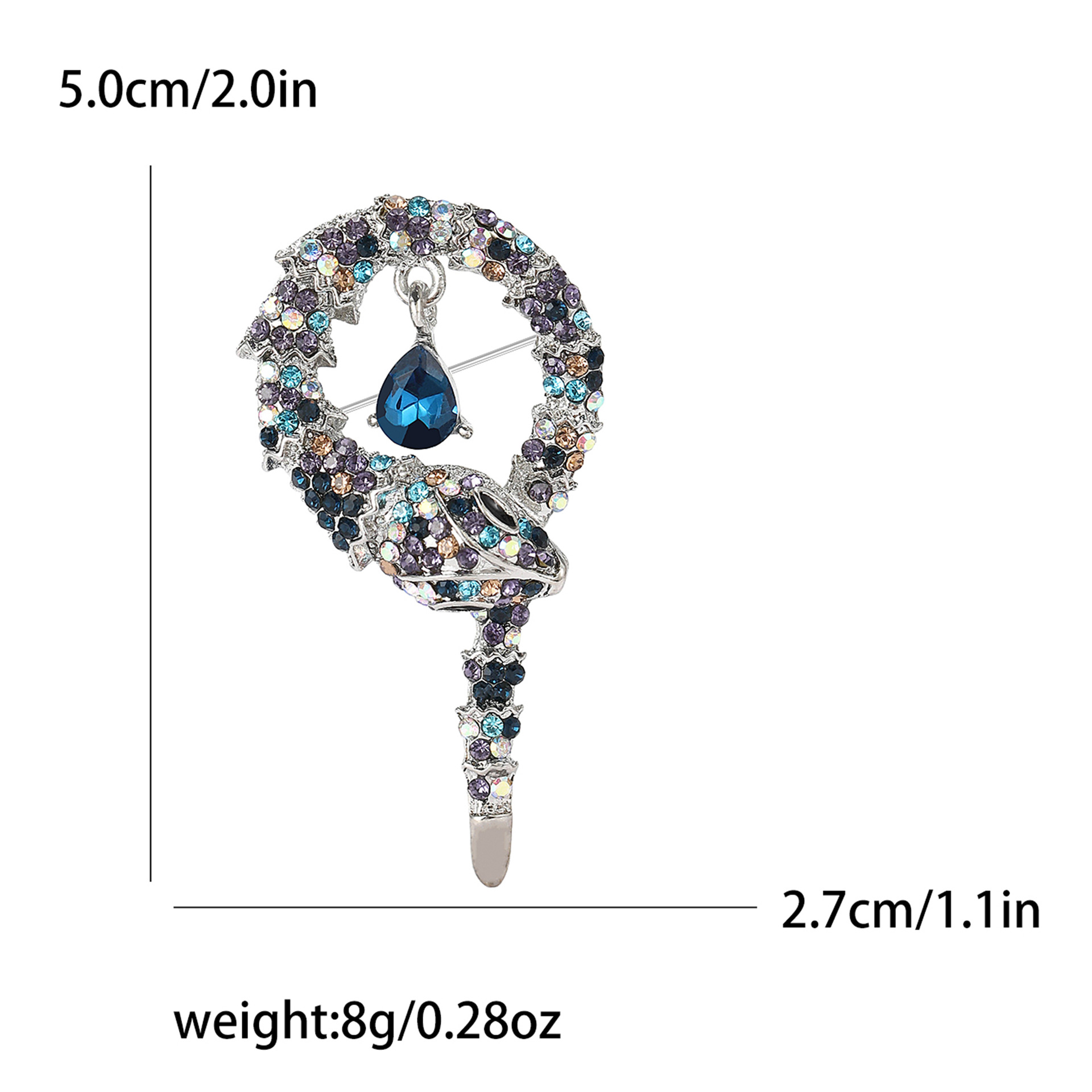 11g Weight Brooches Classification Holiday, Banquet, Daily Occasion Alloy Material Snake Pattern Unisex Gender Lady Style Lady Pin Snake Alloy Unisex Brooches 1