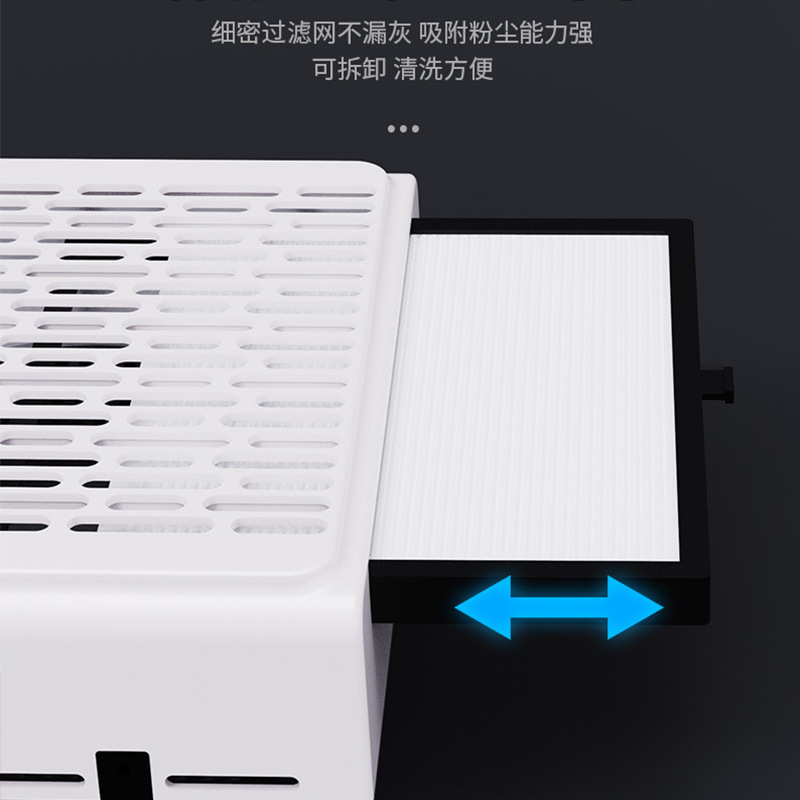Aspiradora de uñas transfronteriza 100w de alta potencia colector de polvo de uñas velocidad ajustable con almohadilla de mano aspiradora de uñas de escritorio
