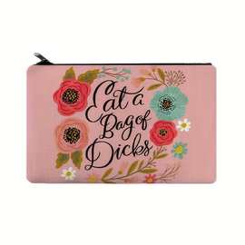 跨境款帆布笔袋批发印花女士化妆包防水涤纶便携物品收纳袋礼物