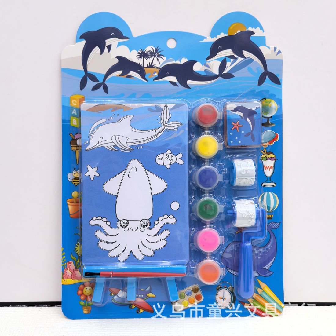 Nuevo sello de rodillo mágico de dibujos animados de bricolaje para niños, pintura creativa, juego de pintura, premios de jardín de infantes