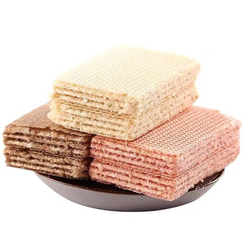 Sugar-Free Caramel Wafer Cookies, Suqi Strawberry Milk Flavored Orange Cream Filled Cookies, No Sugar Substitute, Diabetes-Friendly Snacks, Wholesale Available