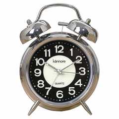 A5L起床困難戶懶人床頭鬧鐘表變態聲夜燈光靜音學生金屬復古馬蹄