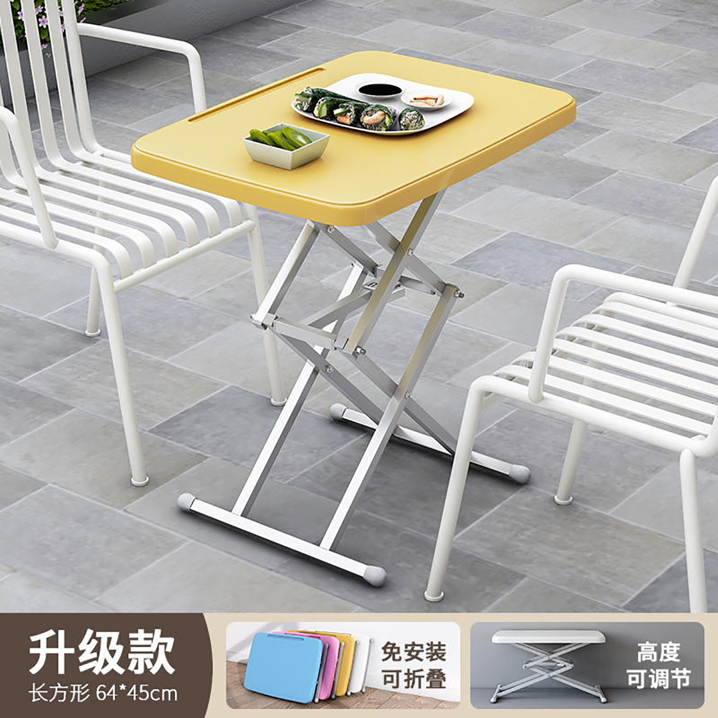 Mesa plegable mesa de comedor al aire libre mesa de comedor doméstica mesa de escritorio de computadora portátil dormitorio simple mesa de aprendizaje elevadora para niños