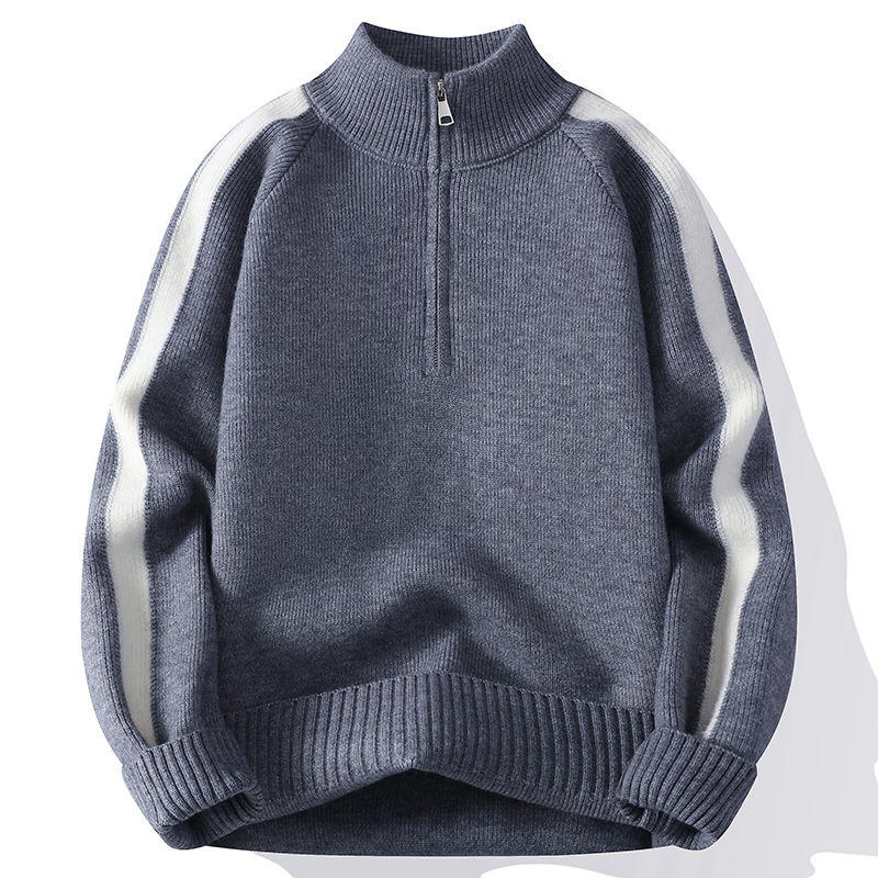 2026秋季圆领宽松厚款青少年腈纶针织衫运动风格长袖毛衣，男装针织衫/毛衣，星座614