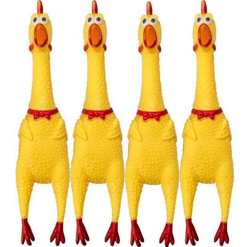 大、中、小の面白いビニール製の悲鳴を上げる鶏、クリエイティブなトリック、発散用の鶏、ペットの音、悲鳴を上げる鶏の卸売|undefined
