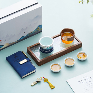Nianyunju Portable One Pot Three Cups Travel Tea Set Storage Bag Chinese Kung Fu Tea Set suit Ceramic Express Cup
