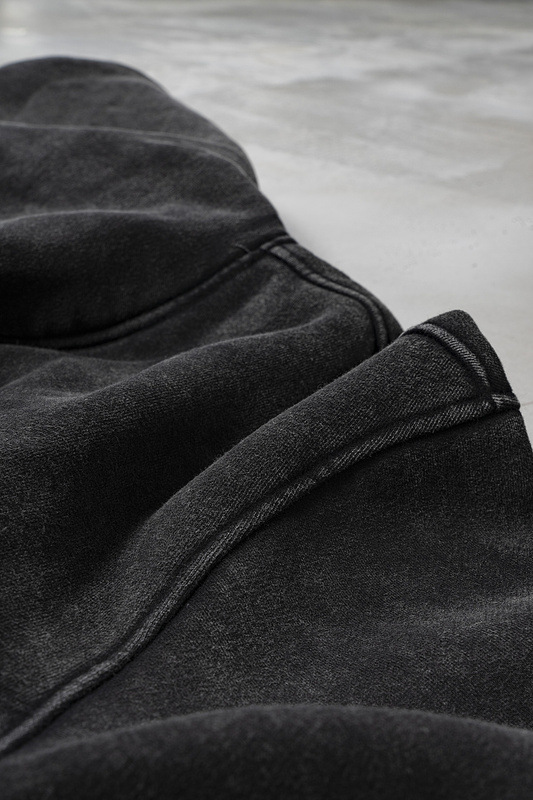 Title 7, Vintage Washed Plush Shorts Hooded Womens Sweater