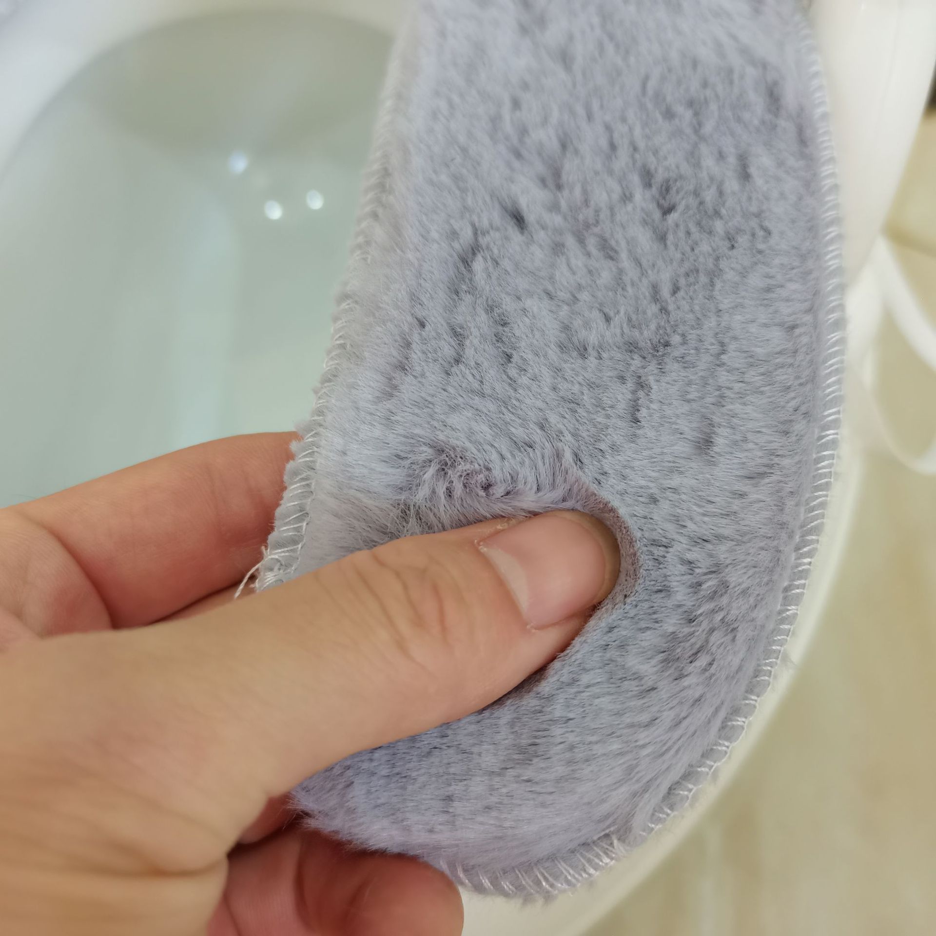 Rabbit-like plush lace-up plush warm cushion children's small toilet seat cushion baby toilet thickened cover