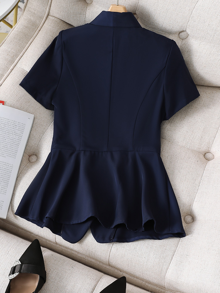 Women's Clothing Professional black suit jacket thin short sleeve temperament summer new professional suit suit lady work suit_mkmklike.com