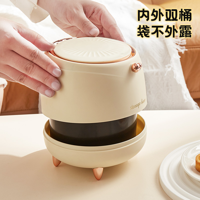 Push-tipo de plástico cesta de papel de escritorio creativo Papelera Oficina hogar mini bote de basura